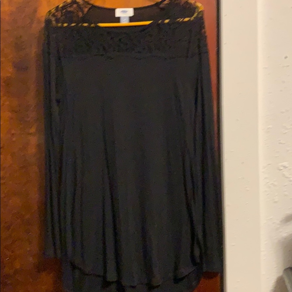 Black long sleeve size medium tunic with side slit